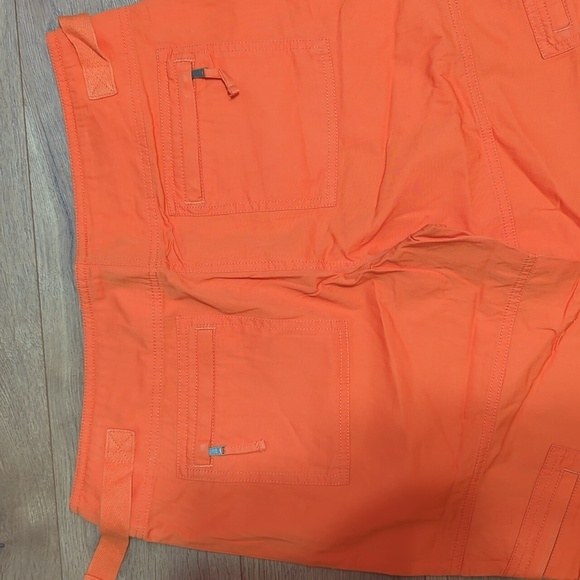 Vintage Y2K The Limited Capri Cropped Wide Leg Cargo Grunge Urban Neon Orange 10 - Picture 14 of 16